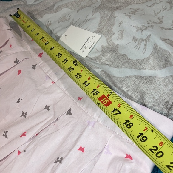 SUCREFAS Light Pink Floral Full Skirt Oriental Print Darted Knee Length NEW - Picture 9 of 11